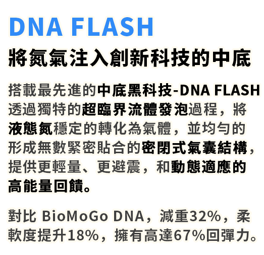 DNA FLASH / 將氮氣注入創新科技的中底