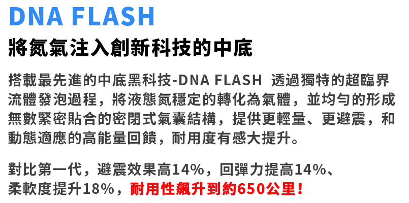 DNA FLASH / 將氮氣注入創新科技的中底